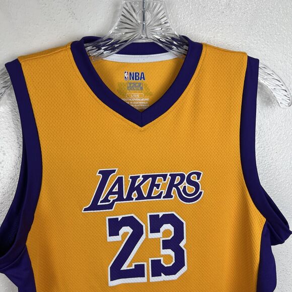 Los Angeles Lakers Jersey Youth Large Gold Purple NBA Basketball TX3 Lebron 23 - Picture 6 of 12